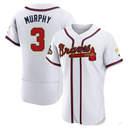 Atlanta Braves #3 Dale Murphy Gold White 2022 Program Jersey Stitches Baseball Jerseys