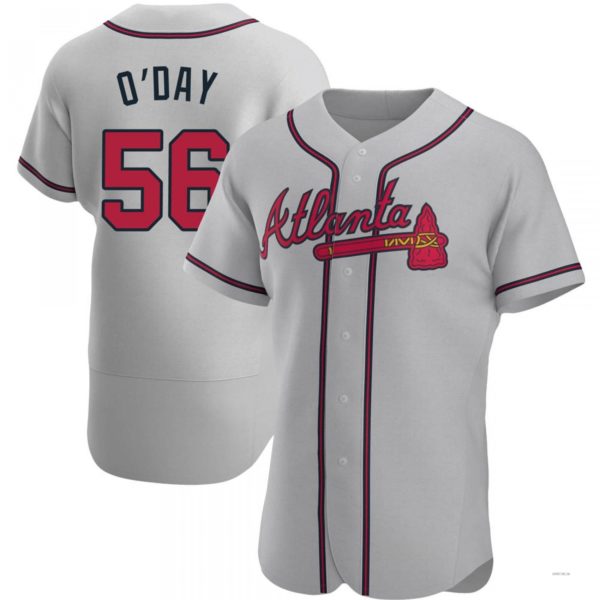 Atlanta Braves #56 Darren O¡¯Day Gray Road Jersey Stitches Baseball Jerseys