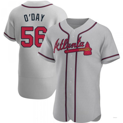 Atlanta Braves #56 Darren O¡¯Day Gray Road Jersey Stitches Baseball Jerseys