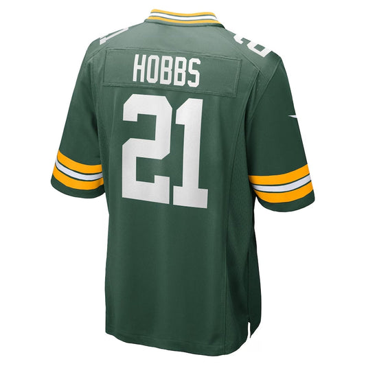 GB.Packers #21 Nate Hobbs Green Team Game Stitched American Football Jerseys