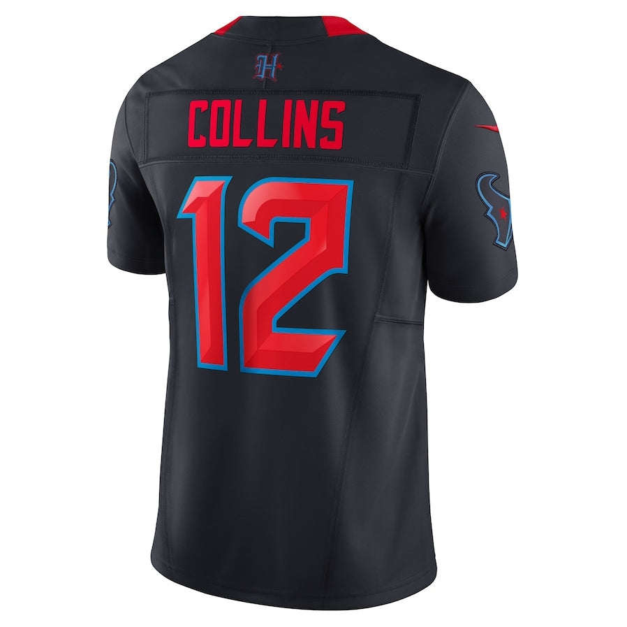 H.Texans #12 Nico Collins Navy Alternate 2 Vapor F.U.S.E. Limited American Football Jersey