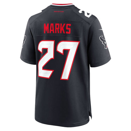 H.Texans #27 Woody Marks Navy Team Game American Football Jersey