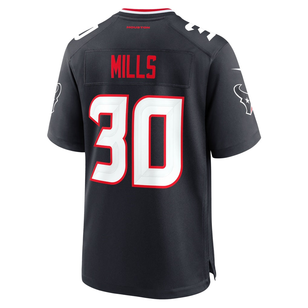 H.Texans #30 Jalen Mills Navy Team Game American Football Jersey