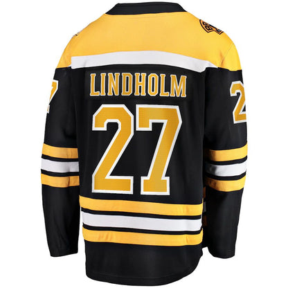 B.Bruins #27 Hampus Lindholm Fanatics Branded Home Breakaway Player Jersey Black Stitched American Hockey Jersey UNEC