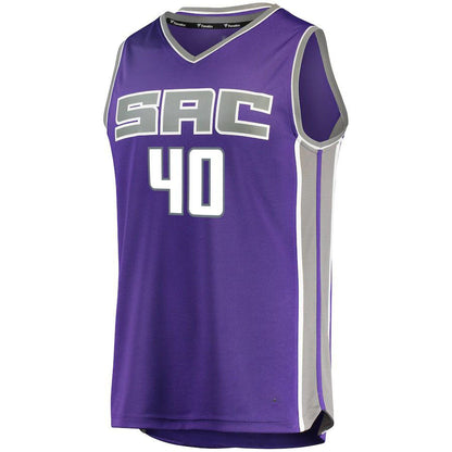 S.Kings #40 Harrison Barnes Fanatics Branded Fast Break Replica Jersey Purple Icon Edition Stitched American Basketball Jersey UNEC