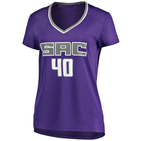 S.Kings #40 Harrison Barnes Fanatics Branded Women's Fast Break Player Replica Jersey Purple Icon Edition Stitched American Basketball Jersey UNEC