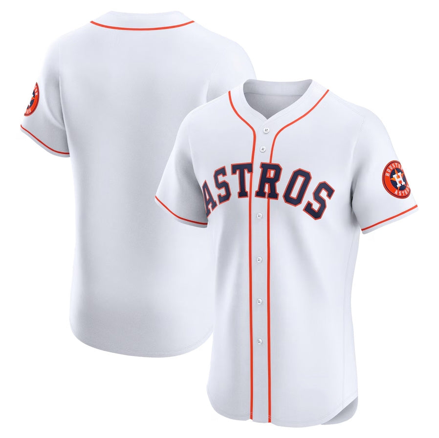 Houston Astros Home Elite Jersey - White Stitched Baseball Jersey
