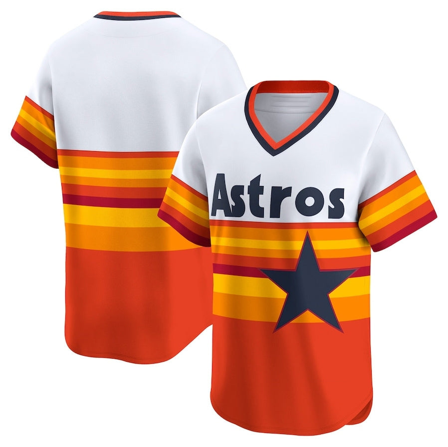 Houston Astros Throwback Cooperstown Collection Limited Jersey - White Stitched Baseball Jersey