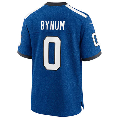 IN.Colts #0 Camryn Bynum Heather Royal Alternate 2 Indiana Nights Game Stitched American Football Jerseys UNEC
