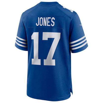 IN.Colts #17 Daniel Jones Royal Alternate Game Stitched American Football Jerseys UNEC