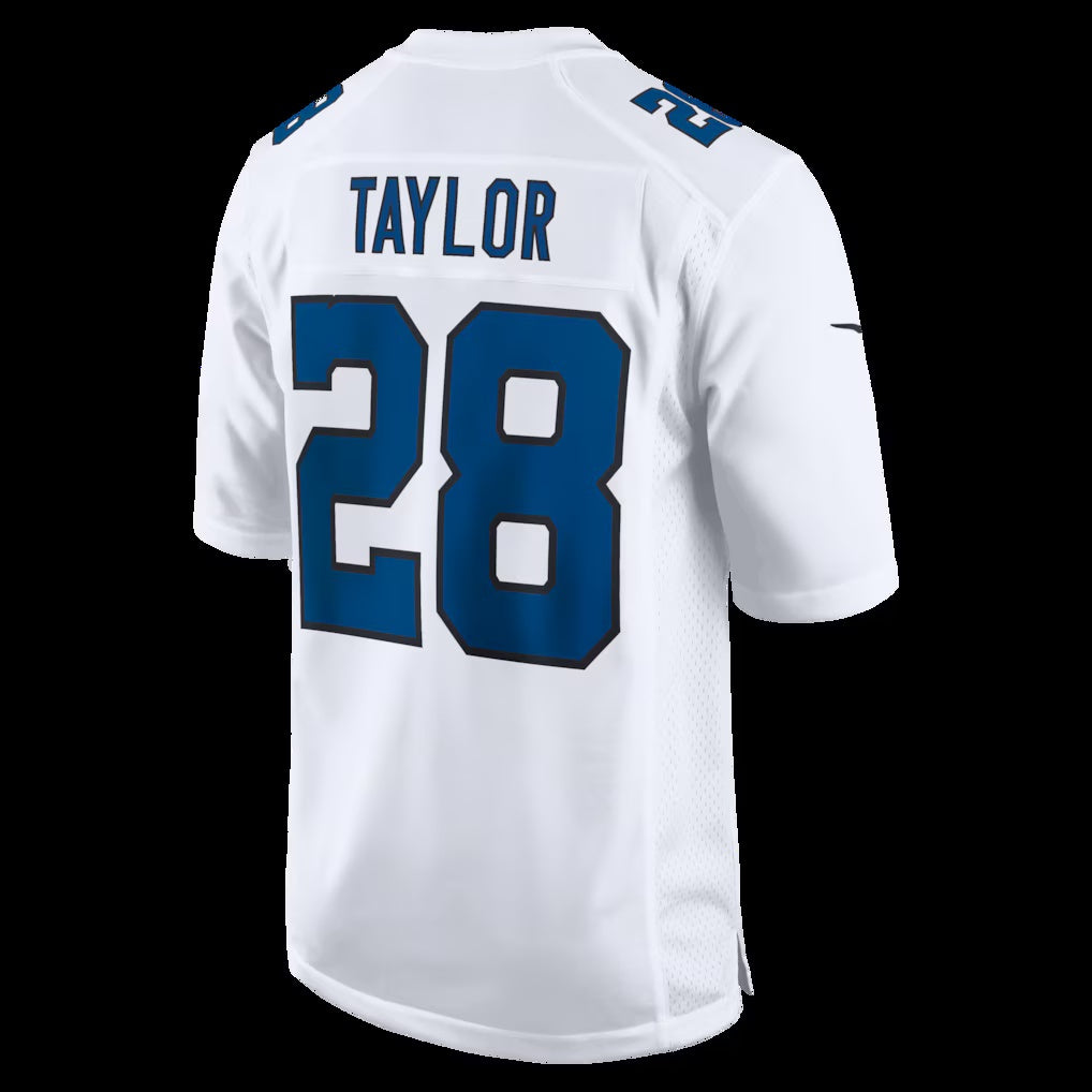 IN.Colts #28 Jonathan Taylor Tundra White Fashion Game Stitched American Football Jerseys CustomName