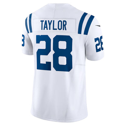 IN.Colts #28 Jonathan Taylor Vapor F.U.S.E. Limited Jersey - White Stitched American Football Jerseys UNEC