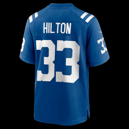 IN.Colts #33 Mike Hilton Royal Team Game Stitched American Football Jerseys UNEC