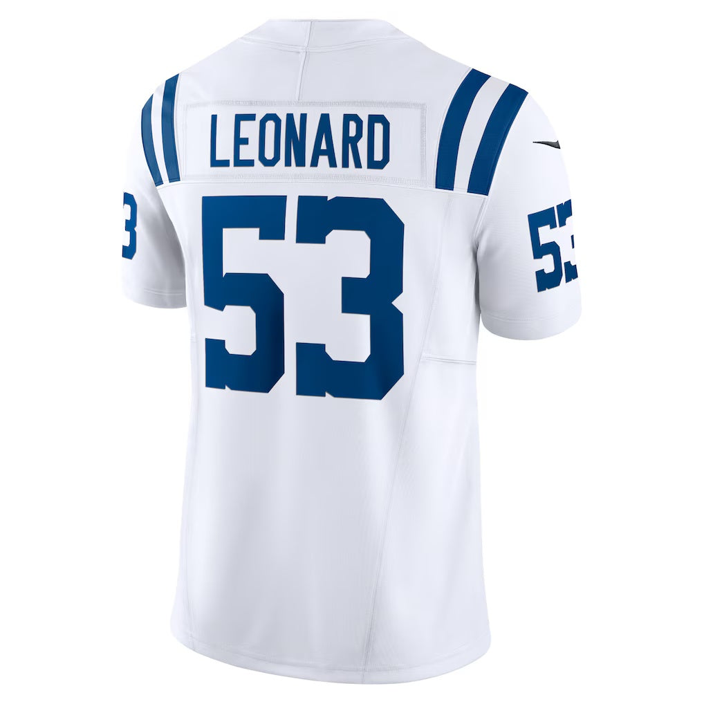IN.Colts #53 Shaquille Leonard Vapor F.U.S.E. Limited Jersey - White Stitched American Football Jerseys UNEC