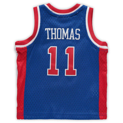 D.Pistons #11 Isaiah Thomas Mitchell & Ness Infant 1988-89 Hardwood Classics Retired Player Jersey Blue Stitched American Basketball Jersey UNEC