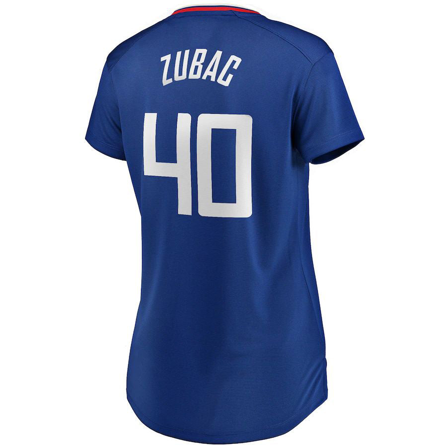 LA.Clippers #40 Ivica Zubac Fanatics Branded Fast Break Player Jersey Icon Edition Royal Stitched American Basketball Jersey UNEC