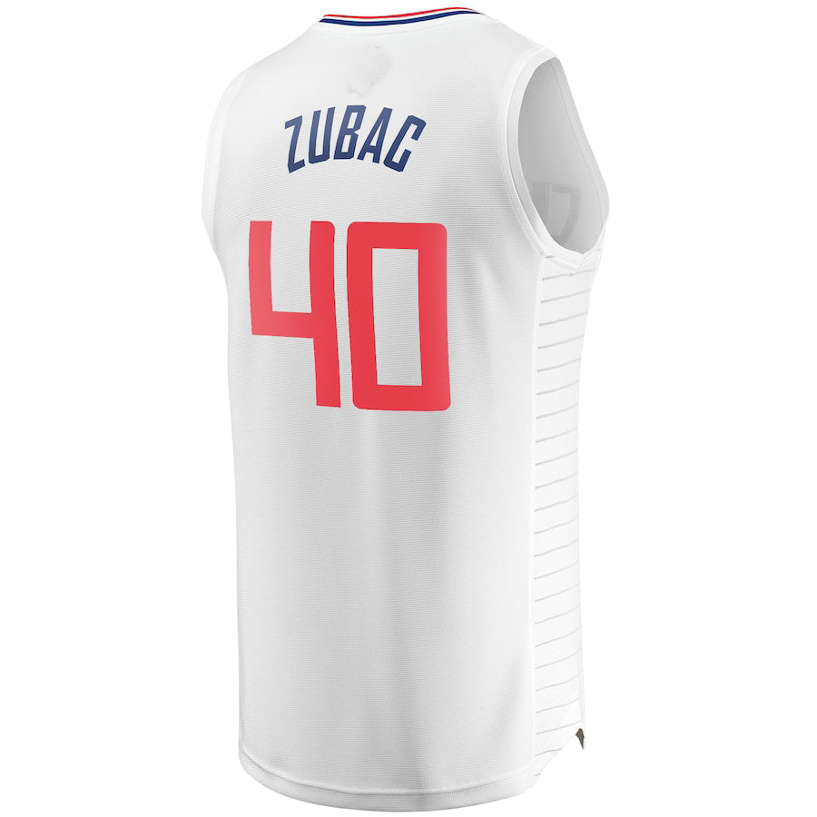 LA.Clippers #40 Ivica Zubac Fanatics Branded Fast Break Player Jersey Association Edition White Stitched American Basketball Jersey UNEC