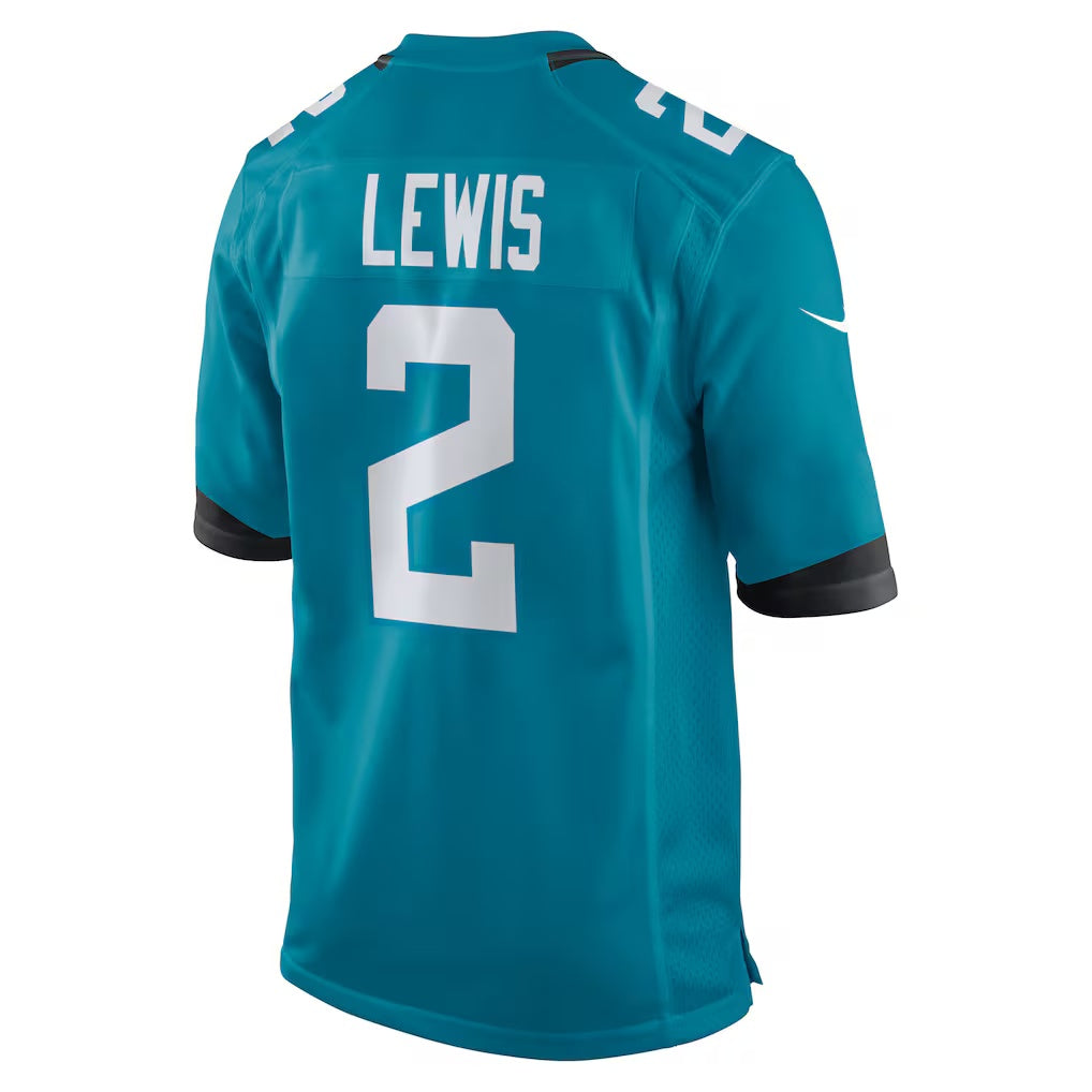 J.Jaguars #2 Jourdan Lewis Teal Team Game American Football Jersey