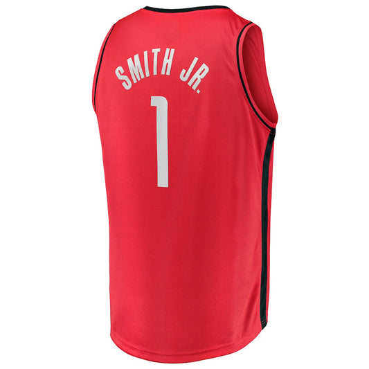 H.Rockets #1 Jabari Smith Jr. Fanatics Branded 2022 Draft First Round Pick Fast Break Replica Jersey Red Stitched American Basketball Jersey UNEC