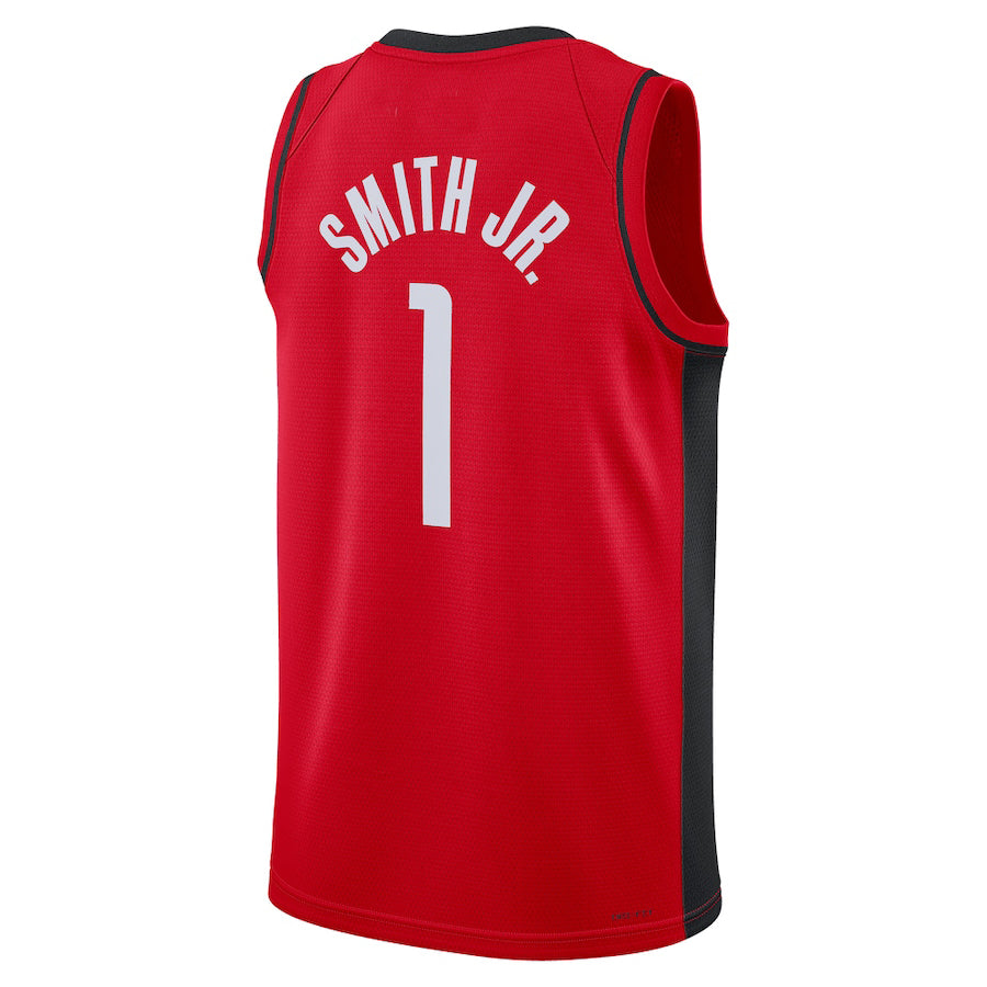 H.Rockets #1 Jabari Smith Jr. Unisex 2022 Draft First Round Pick Swingman Jersey Icon Edition Red Stitched American Basketball Jersey UNEC