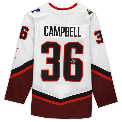 T.Maple Leafs #36 Jack Campbell Fanatics Authentic Autographed 2022 All-Star Game White Stitched American Hockey Jersey UNEC