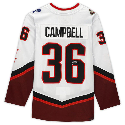 T.Maple Leafs #36 Jack Campbell Fanatics Authentic Autographed 2022 All-Star Game White Stitched American Hockey Jersey UNEC