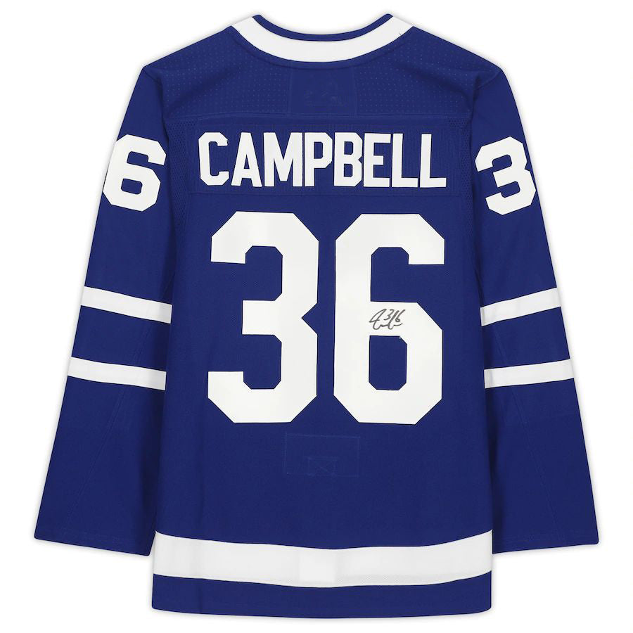 T.Maple Leafs #36 Jack Campbell Fanatics Authentic Autographed Jersey Blue Stitched American Hockey Jersey UNEC
