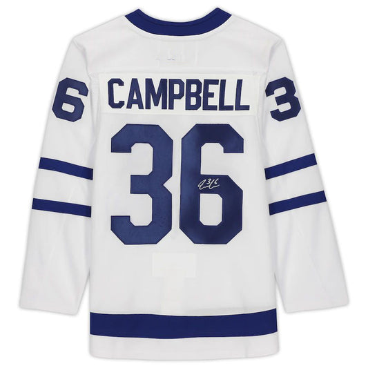 T.Maple Leafs #36 Jack Campbell Fanatics Authentic Autographed Jersey White Stitched American Hockey Jersey UNEC