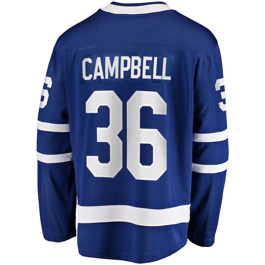 T.Maple Leafs #36 Jack Campbell Fanatics Branded Home Breakaway Player Jersey Blue Stitched American Hockey Jersey UNEC
