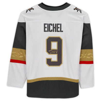 V.Golden Knights #9 Jack Eichel Fanatics Authentic Autographed Fanatics Breakaway Jersey White Stitched American Hockey Jersey UNEC