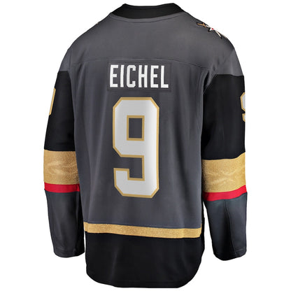 V.Golden Knights #9 Jack Eichel Fanatics Branded Alternate Breakaway Player Jersey Gray Stitched American Hockey Jersey UNEC
