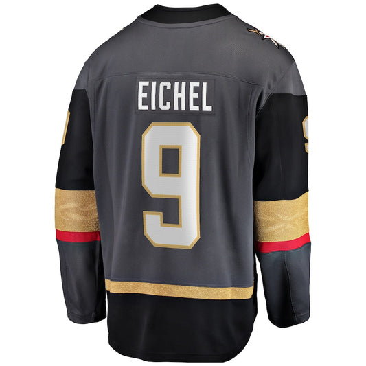 V.Golden Knights #9 Jack Eichel Fanatics Branded Alternate Breakaway Player Jersey Gray Stitched American Hockey Jersey UNEC