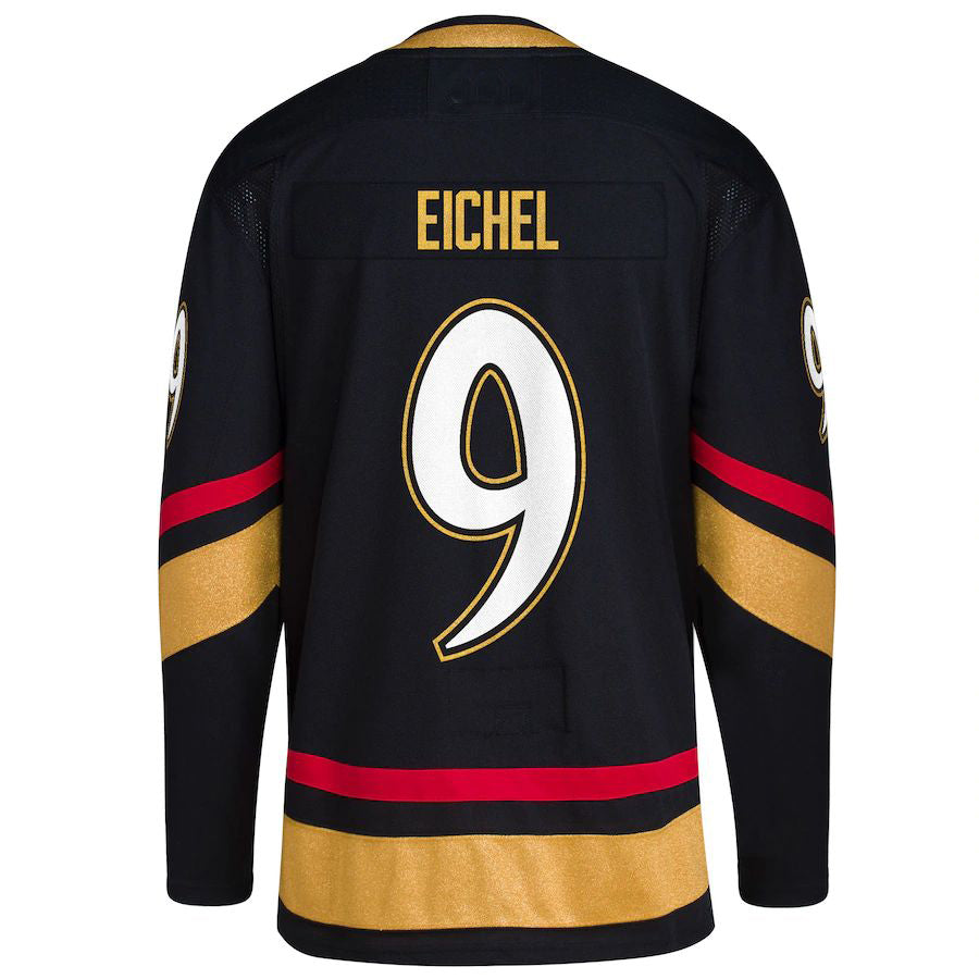 V.Golden Knights #9 Jack Eichel Reverse Retro 2.0 Authentic Player Jersey Black Stitched American Hockey Jersey UNEC