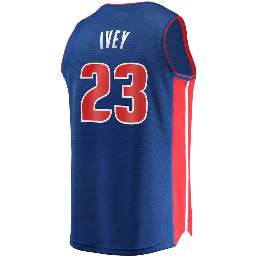 D.Pistons #23 Jaden Ivey Fanatics Branded 2022 Draft First Round Pick Fast Break Replica Player Jersey Icon Edition Blue Stitched American Basketball Jersey UNEC