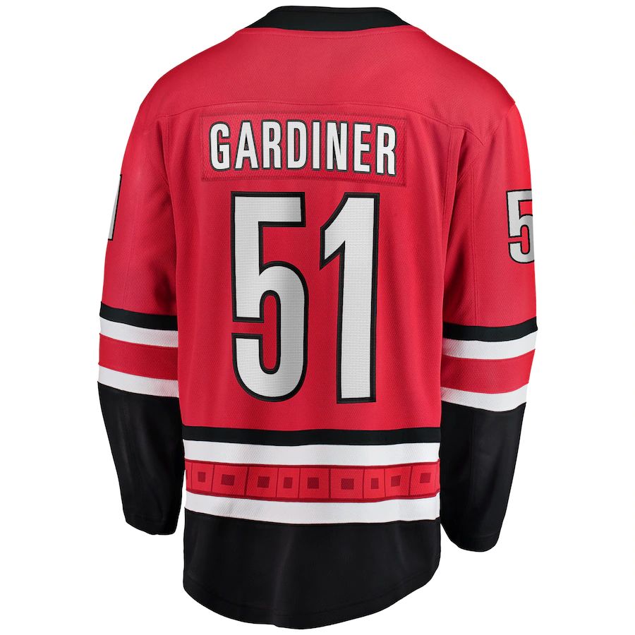 C.Hurricanes #51 Jake Gardiner Fanatics Branded Home Breakaway Player Jersey Red Stitched American Hockey Jersey UNEC