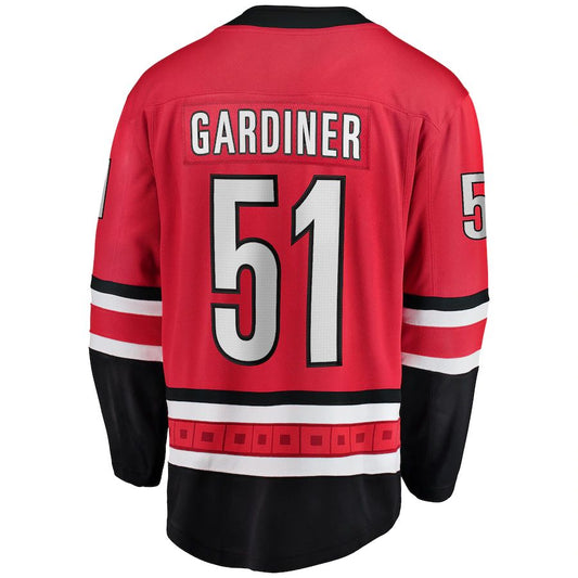 C.Hurricanes #51 Jake Gardiner Fanatics Branded Home Breakaway Player Jersey Red Stitched American Hockey Jersey UNEC
