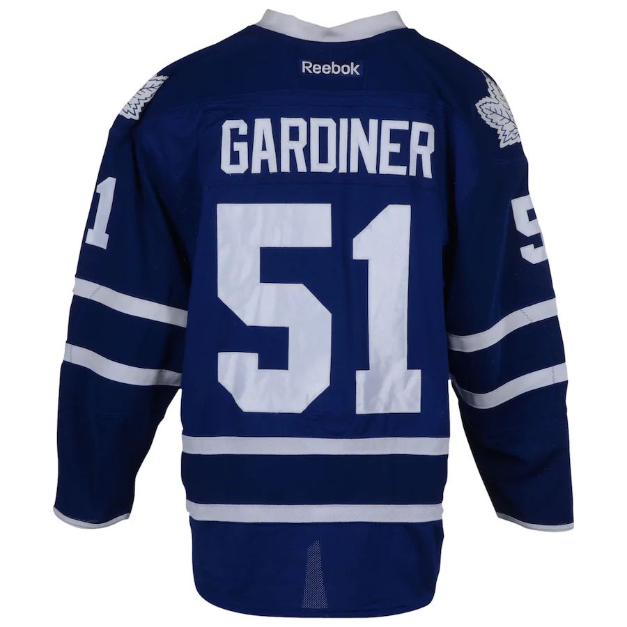 T.Maple Leafs #51 Jake Gardiner Fanatics Authentic Game-Used  from the 2015-16 Season Blue Stitched American Hockey Jersey UNEC