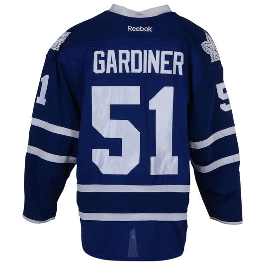 T.Maple Leafs #51 Jake Gardiner Fanatics Authentic Game-Used  from the 2015-16 Season Blue Stitched American Hockey Jersey UNEC
