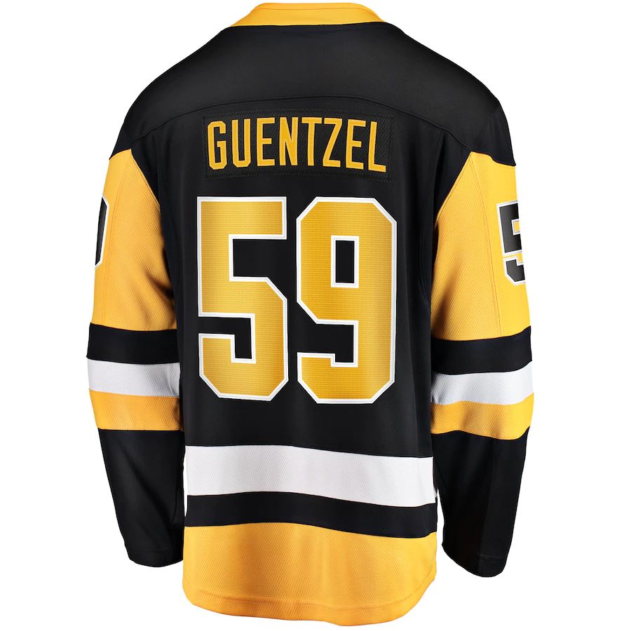 P.Penguins #59 Jake Guentzel Fanatics Branded Home Premier Breakaway Player Jersey Black Stitched American Hockey Jersey UNEC