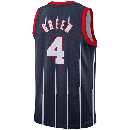 H.Rockets #4 Jalen Green Unisex 2022-23 Swingman Jersey City Edition Navy Stitched American Basketball Jersey UNEC