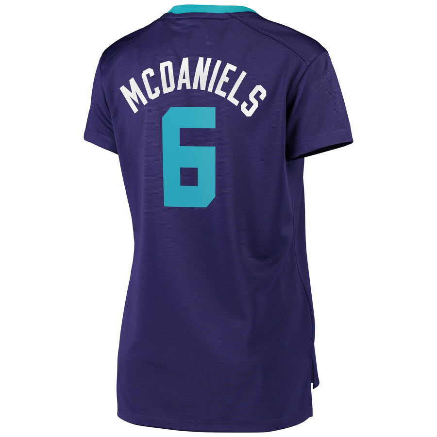 C.Hornets #6 Jalen McDaniels Fanatics Branded Fast Break Player Jersey Statement Edition Purple Stitched American Basketball Jersey UNEC