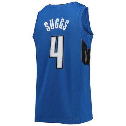 O.Magic #4 Jalen Suggs Jordan Brand 2021-22 Swingman Jersey Blue Statement Edition Stitched American Basketball Jersey UNEC