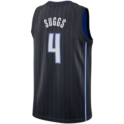 O.Magic #4 Jalen Suggs 2021 Draft First Round Pick Swingman Jersey Icon Edition  Black Stitched American Basketball Jersey UNEC