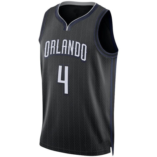 O.Magic #4 Jalen Suggs Unisex 2022-23 Swingman Jersey City Edition  Black Stitched American Basketball Jersey UNEC