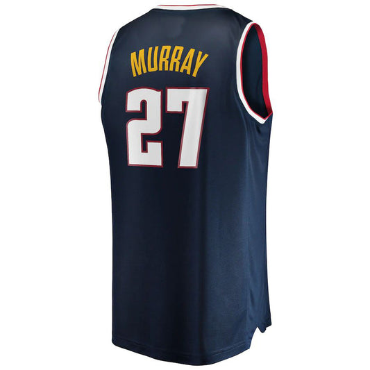 D.Nuggets #27 Jamal Murray Fanatics Branded Fast Break Player Jersey Icon Edition Navy Stitched American Basketball Jersey UNEC