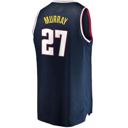 D.Nuggets #27 Jamal Murray Fanatics Branded Fast Break Replica Jersey Icon Edition Navy Stitched American Basketball Jersey UNEC