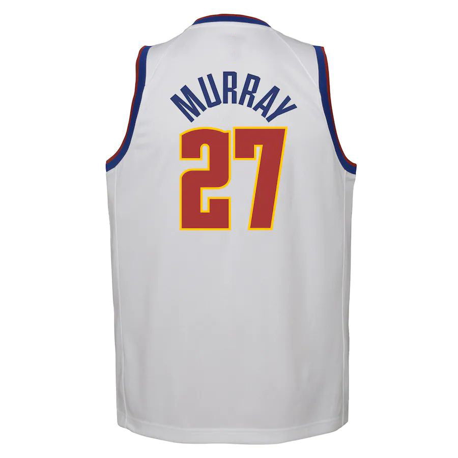 D.Nuggets #27 Jamal Murray 2020-21 Swingman Player Jersey Earned Edition White Stitched American Basketball Jersey UNEC