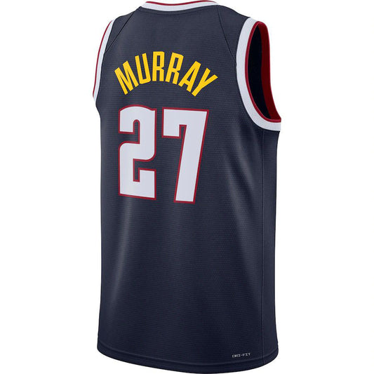D.Nuggets #27 Jamal Murray 2021-22 Diamond Swingman Jersey Icon Edition Navy Stitched American Basketball Jersey UNEC