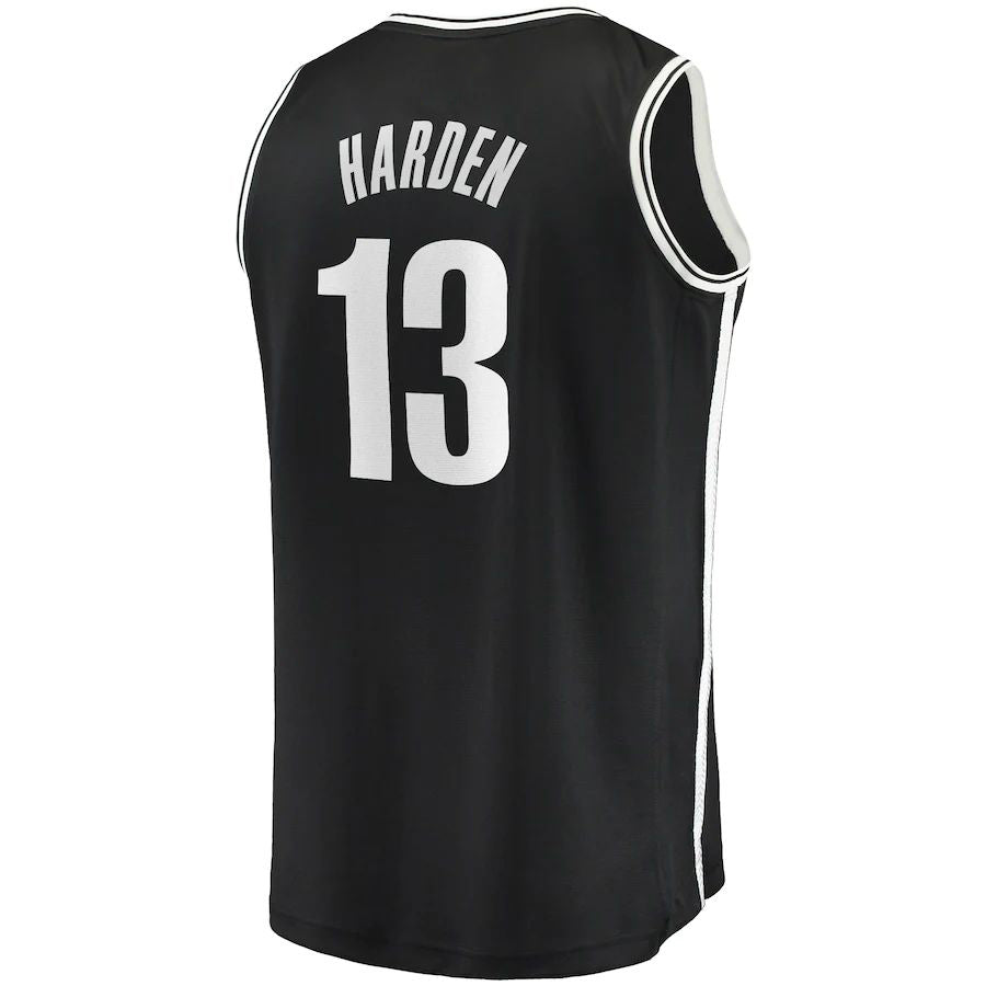 B.Nets #13 James Harden Fanatics Branded 2020-21 Fast Break Replica Jersey Black  Icon Edition Stitched American Basketball Jersey UNEC