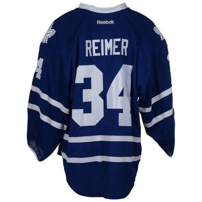 T.Maple Leafs #34 James Reimer Fanatics Authentic Game-Used from the 2015-16 Season Blue Stitched American Hockey Jersey UNEC